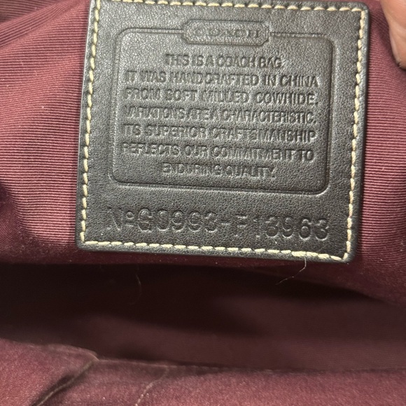 Coach Black Leather Satchel with Contrast Stitching - Picture 5 of 16